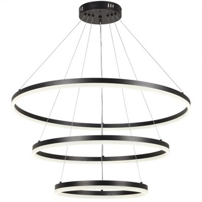 Φωτιστικό Κρεμαστό Φ40/60/80cm Στρογγυλό LED 60W 230V 6600lm CCT Dimmable 6095-A-BL